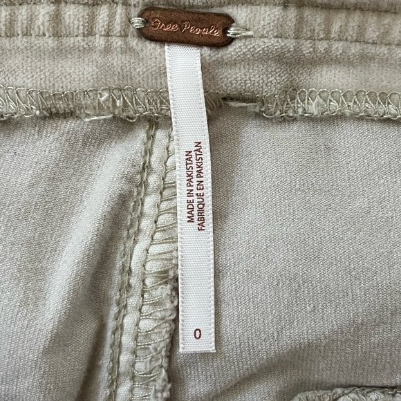 Free People Hit Back Slim Flare Pants Size 0 Button Fly Stretch Cords Velvet - Picture 10 of 15